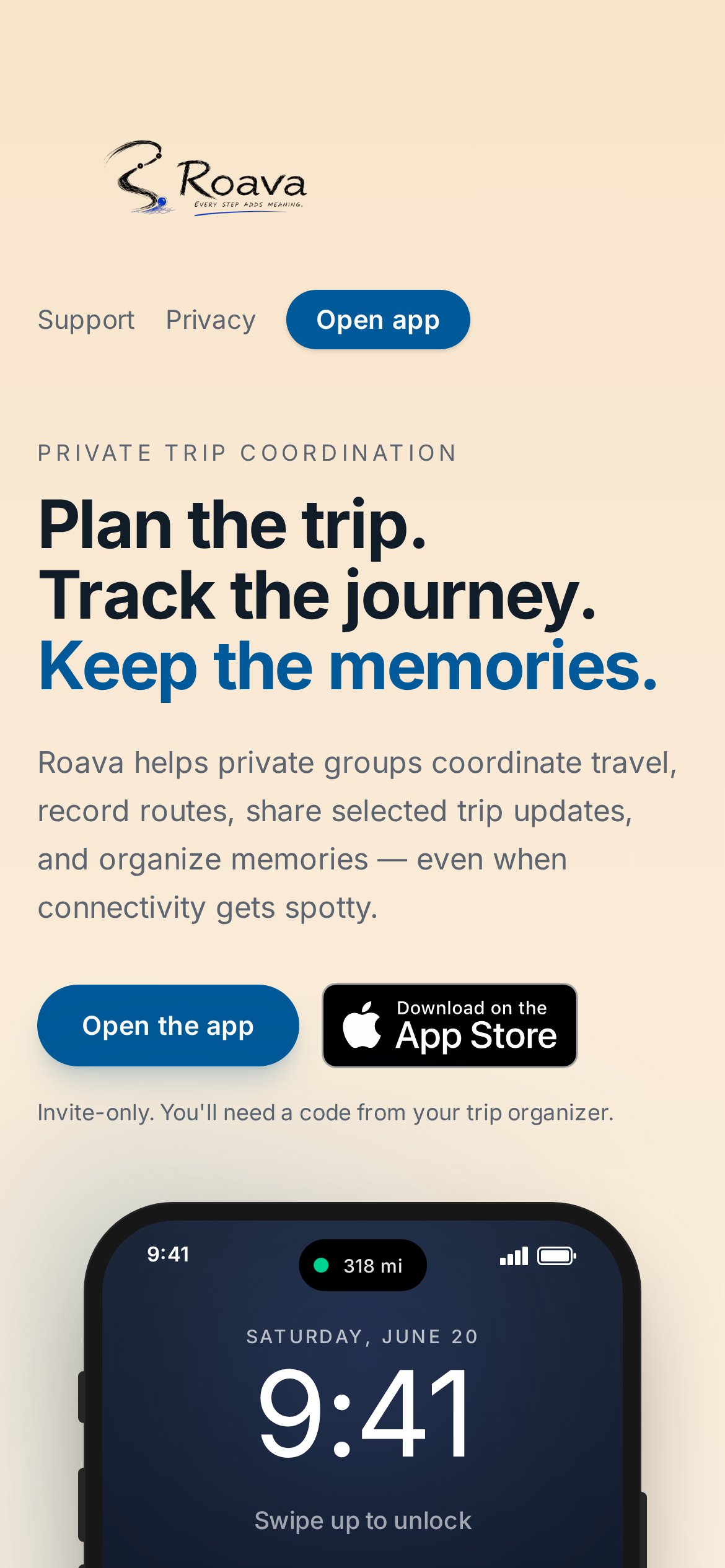 Roava app preview