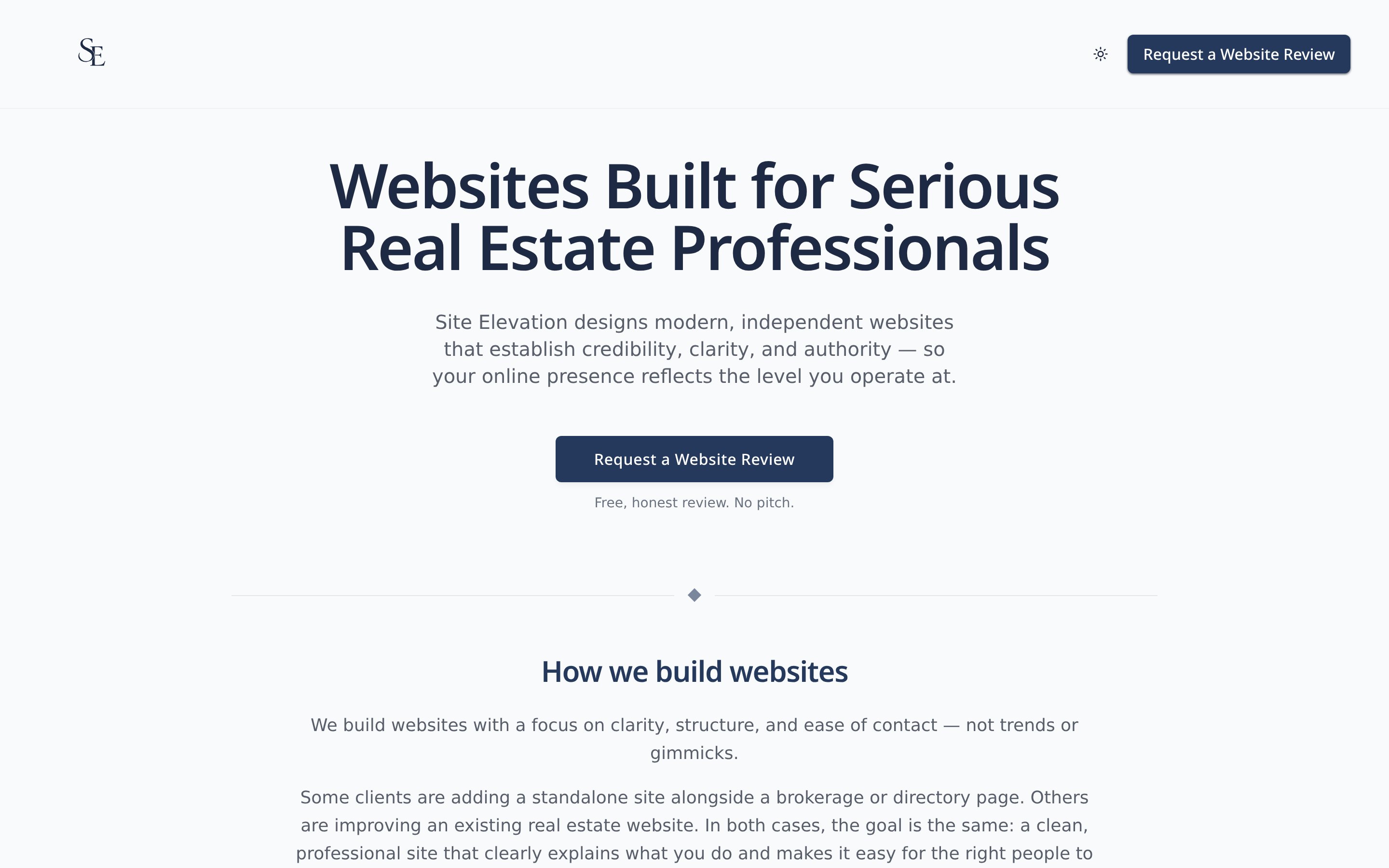 Site Elevation website preview